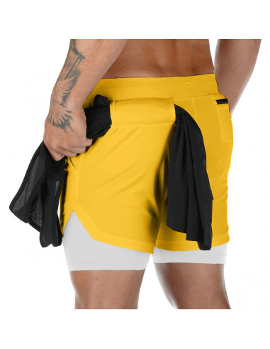 Шорты для спорта мужские Sport Shorts Yellow 3405