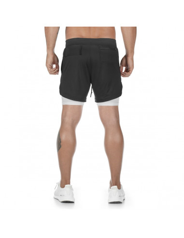 Мужские спортивные шорты 2в1 Sport Shorts Black 3407