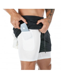 Мужские спортивные шорты 2в1 Sport Shorts Black 3407 2