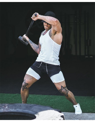 Мужские спортивные шорты 2в1 Sport Shorts Black 3407