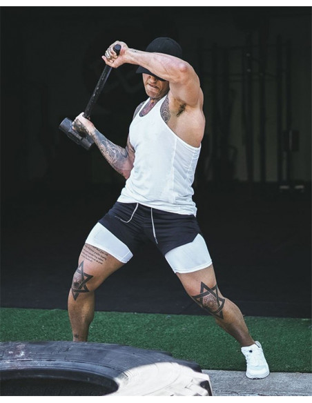 Мужские спортивные шорты 2в1 Sport Shorts Black 3407