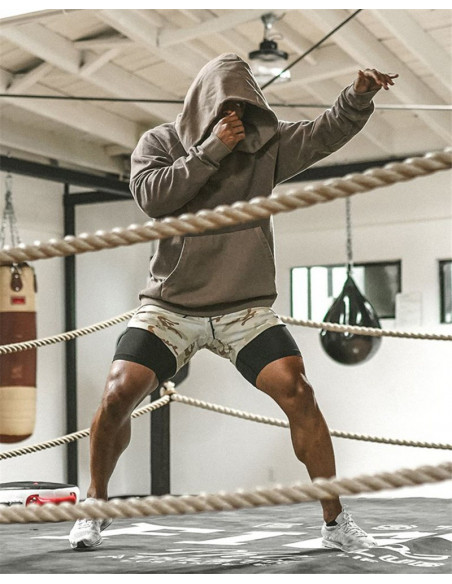 Шорты камуфляжные 2в1 с подкладкой Sport Shorts  3409