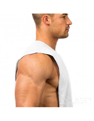Безрукавка белая мужская 4107