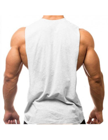 Безрукавка белая мужская 4107